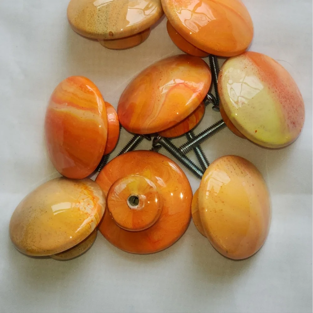 Hand Crafted Cabinet Kitchen Door Knobs Furniture Acrylic Resin Bathroom Nursery